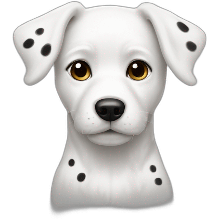 White dog with black dots emoji