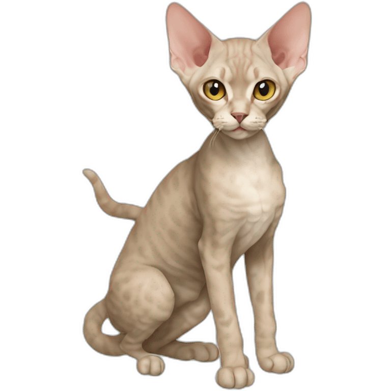 Devon Rex full body emoji