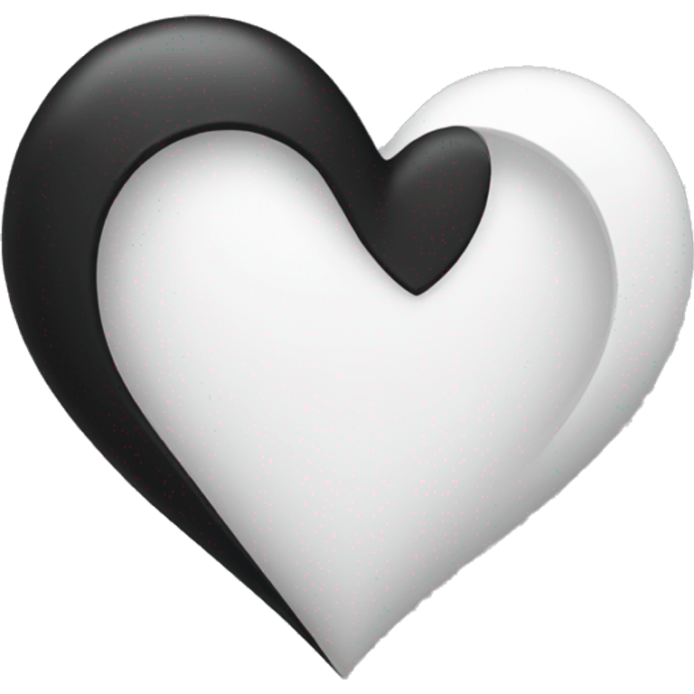 White black heart emoji