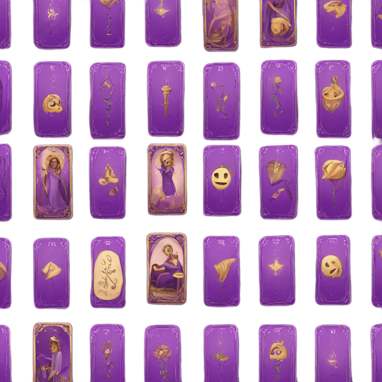 tarot cards purple colors emoji