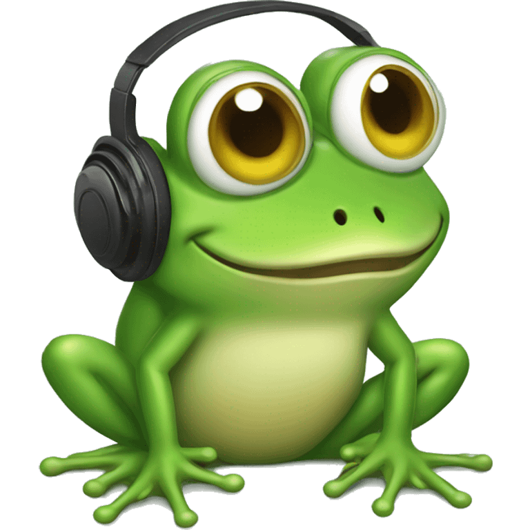 A frog hears musicA frog hears music emoji