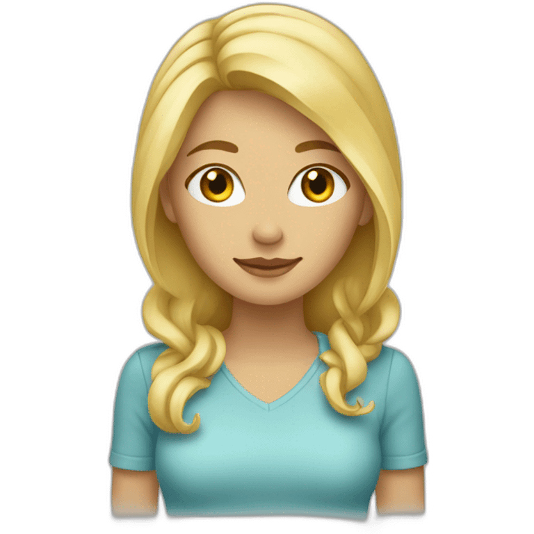 Femme blonde pas contente emoji