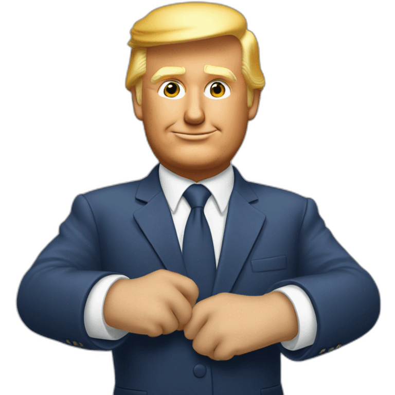 donald trump avec un flexible de frein emoji