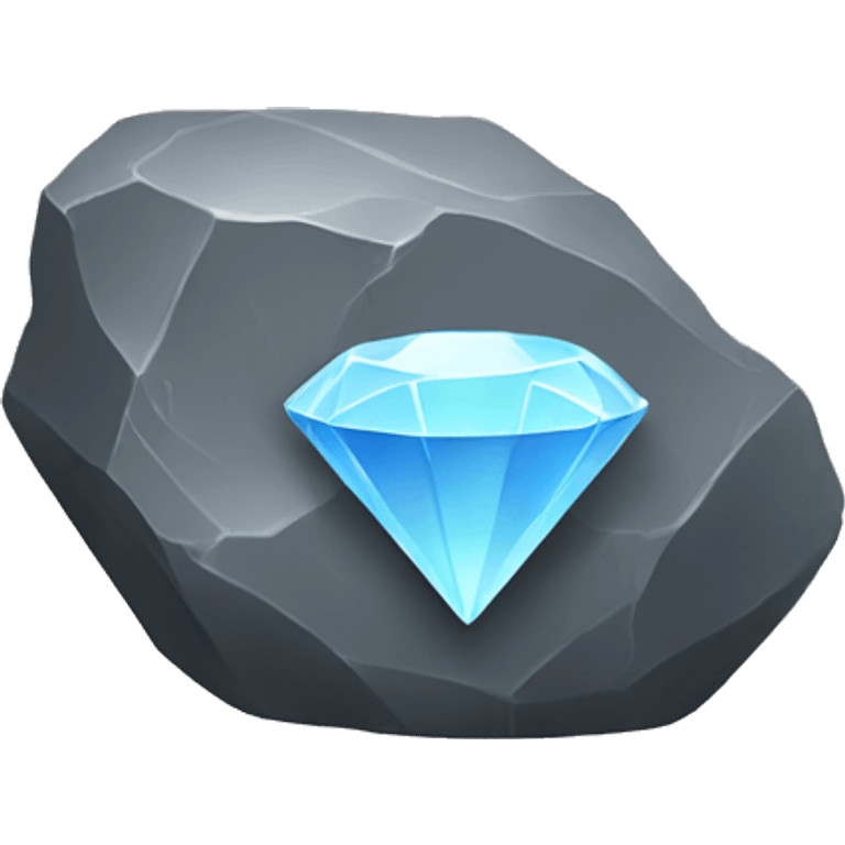 Rock with diamond emoji