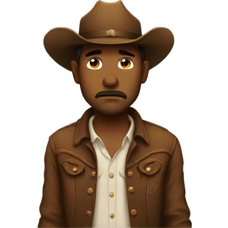 sad cowboy emoji