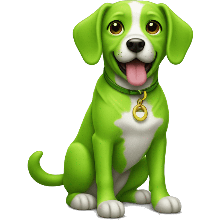 keylime green dog emoji