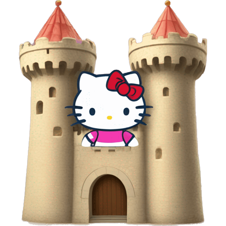 Hello kitty castillo de arena  emoji