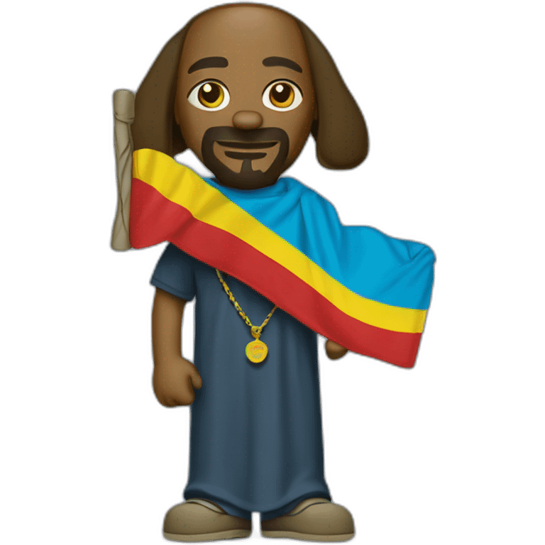 snoop dog avec un drapeau rdcongo emoji