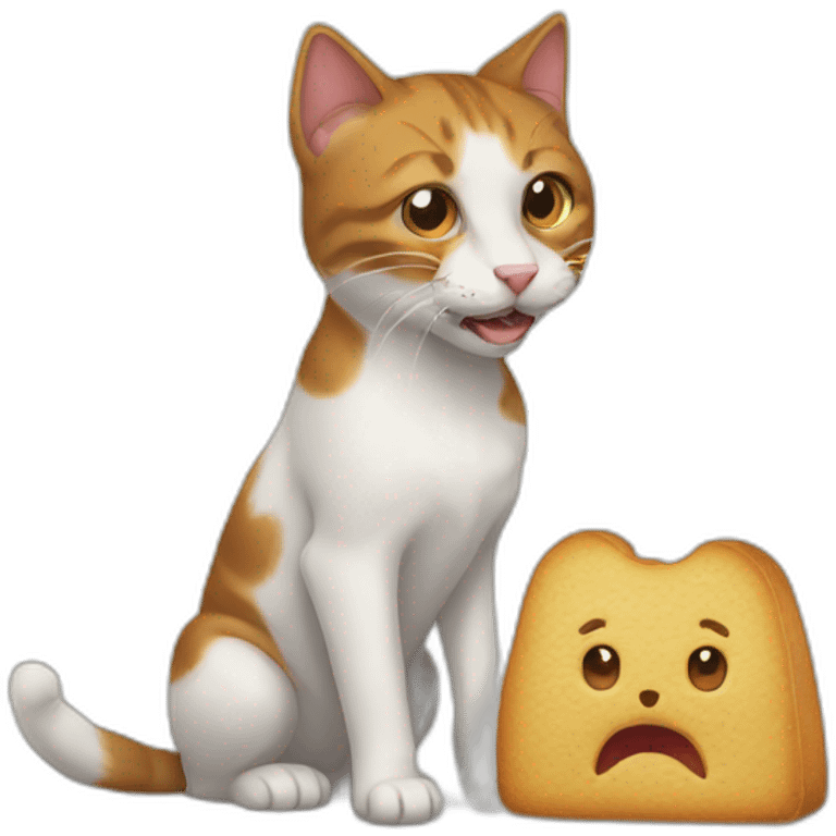 Cat eat dog emoji