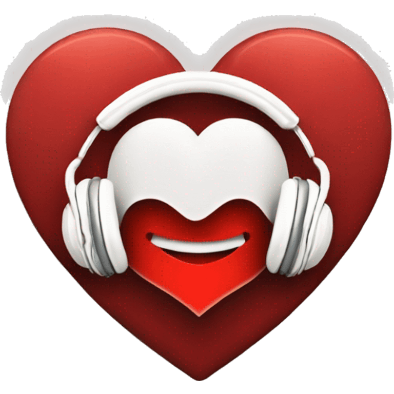 A heart wearing headphones emoji