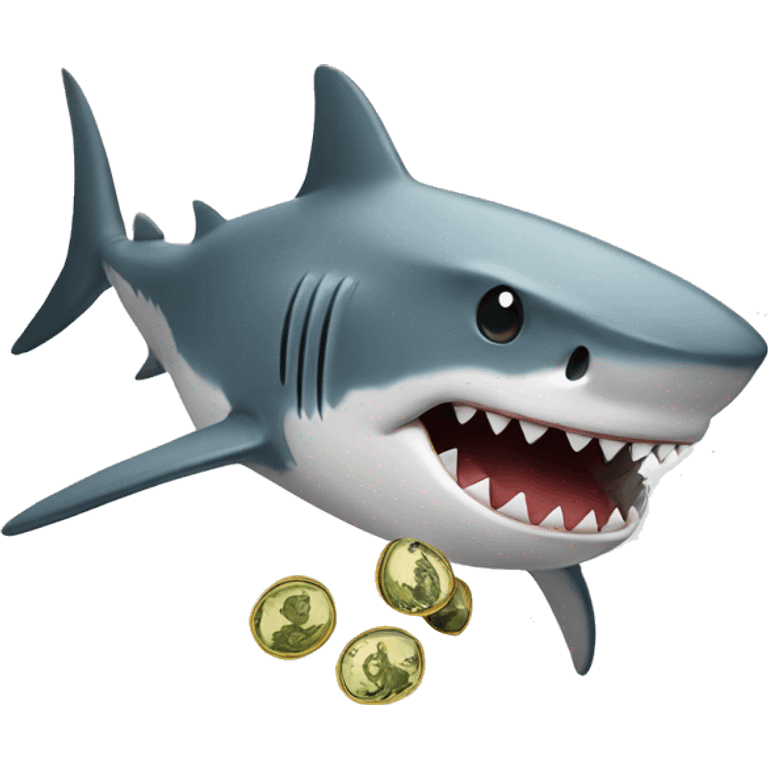 Shark with money emoji