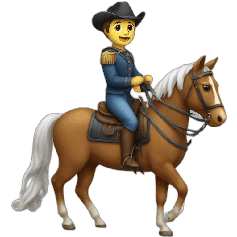 UN CHAT SUR UN CHEVAL emoji