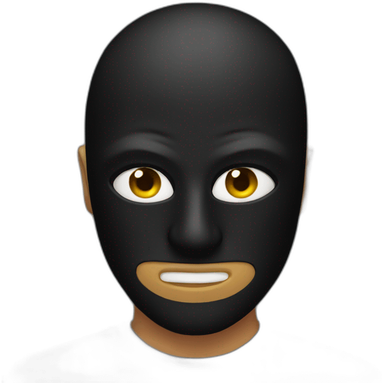 black mask full face emoji