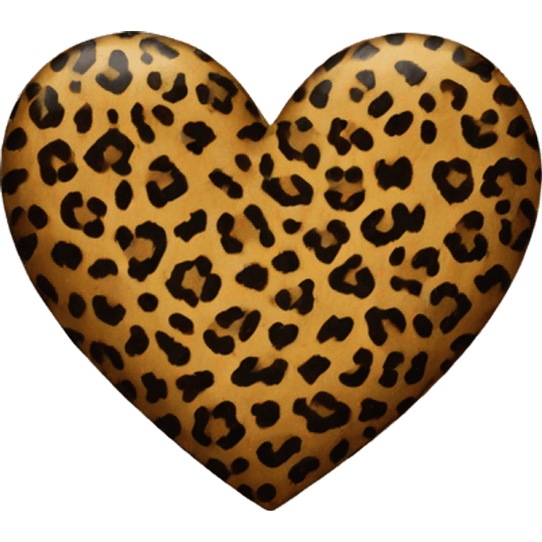 Leopard print heart emoji