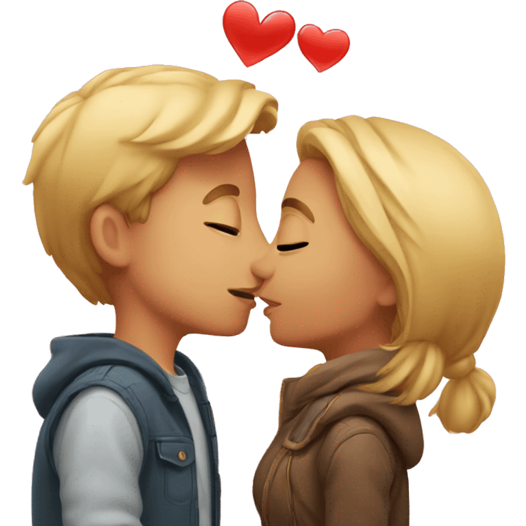 Cute love kiss emoji