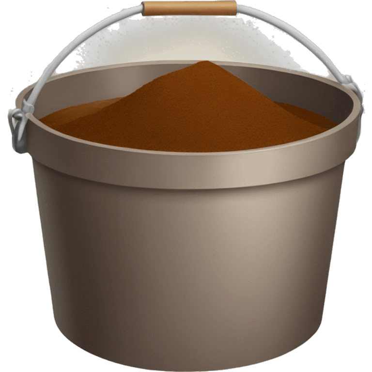 bucket of brown powder emoji