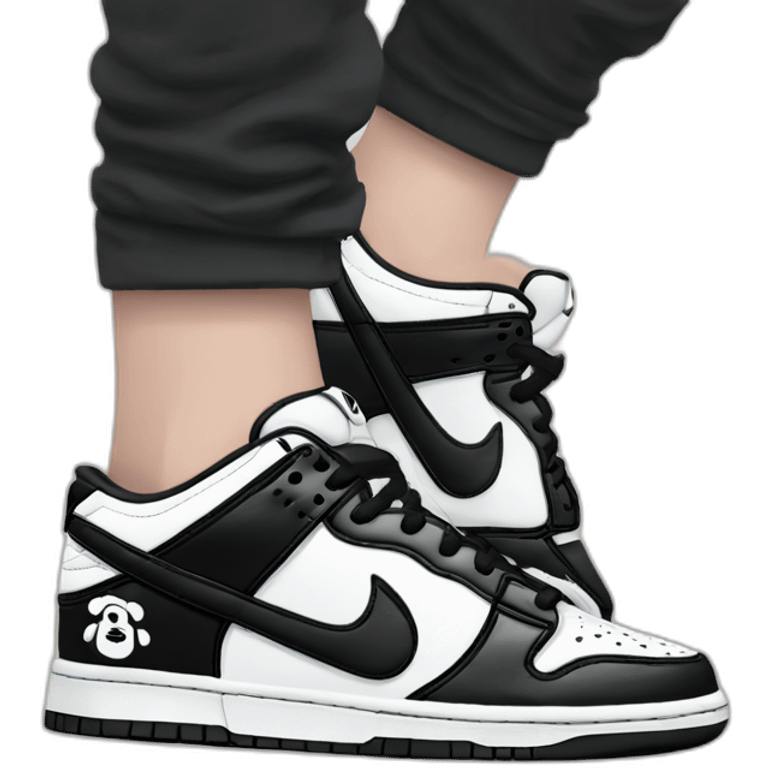 Nike dunk panda SB LOW emoji