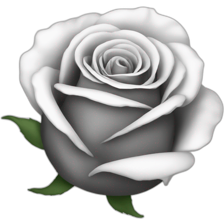 black and white rose emoji