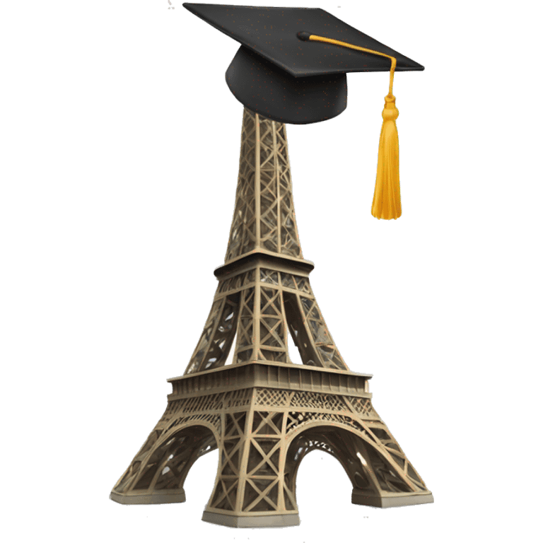 Eiffel Tower in a Graduate Cap emoji