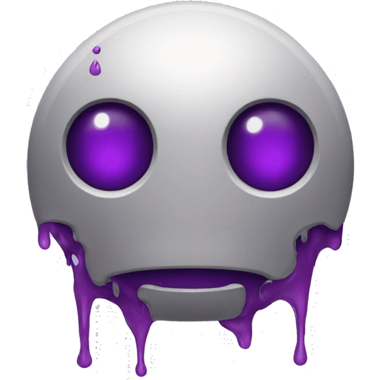 melting robot emoji face purple emoji