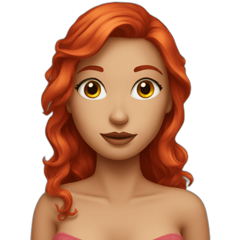 Sexy red hair girl  emoji