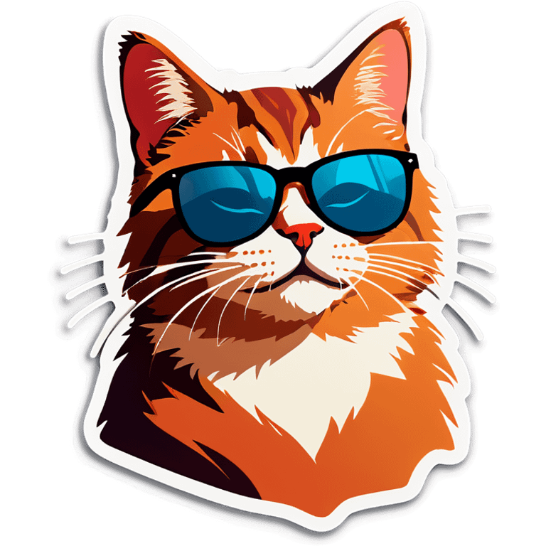 Cat with sunglasses emoji