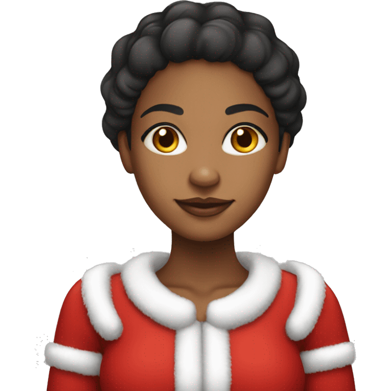 lightskin black girl dressed in Santa costume  emoji