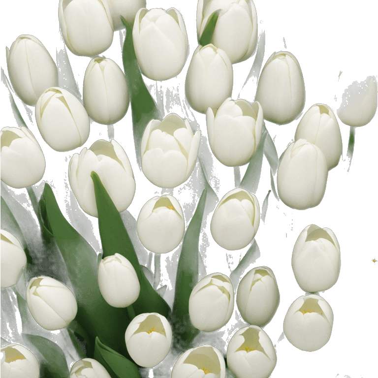 white tulips emoji