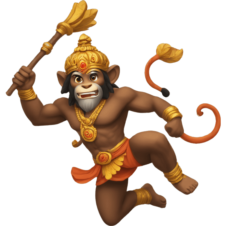 Hanuman carrying the mountain. emoji