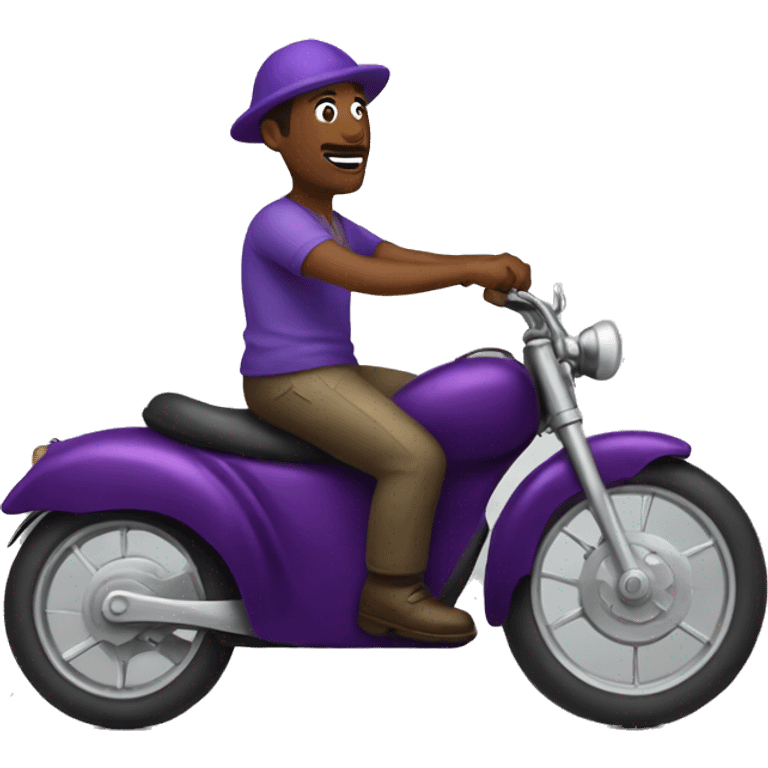 Man riding eggplant  emoji