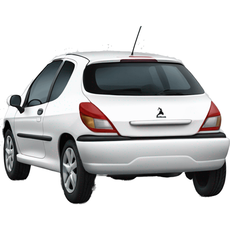 Weißer Peugeot 206 emoji