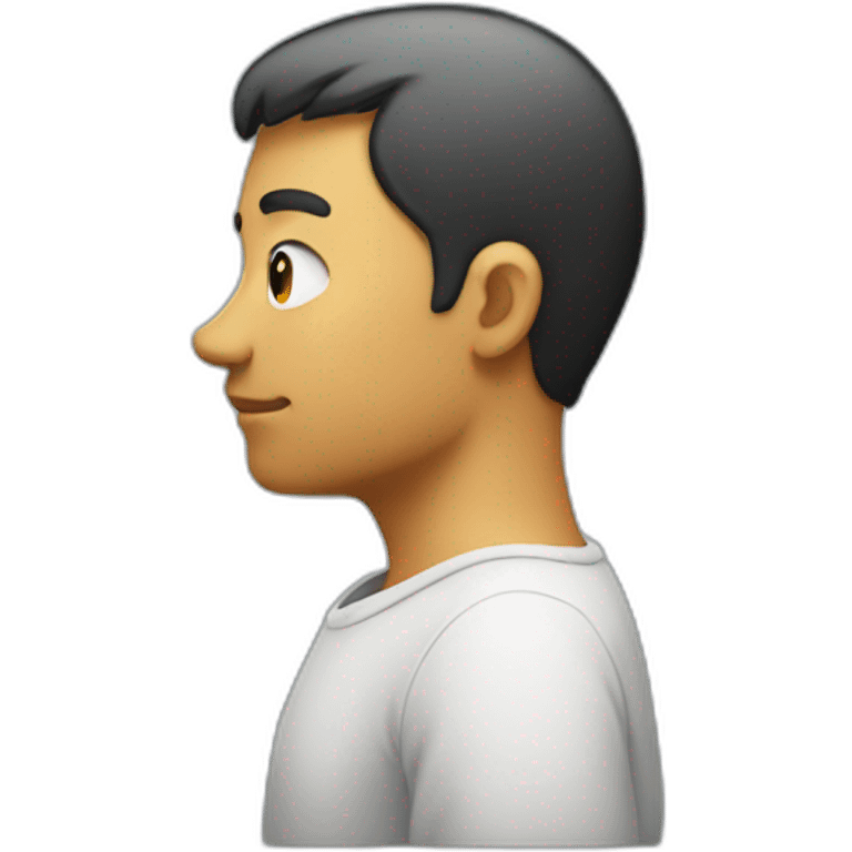 person-looking-over-his-back emoji