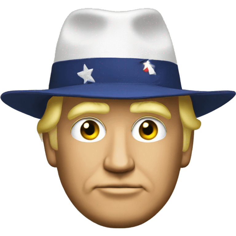 Donald Trump in a 'mega' hat emoji