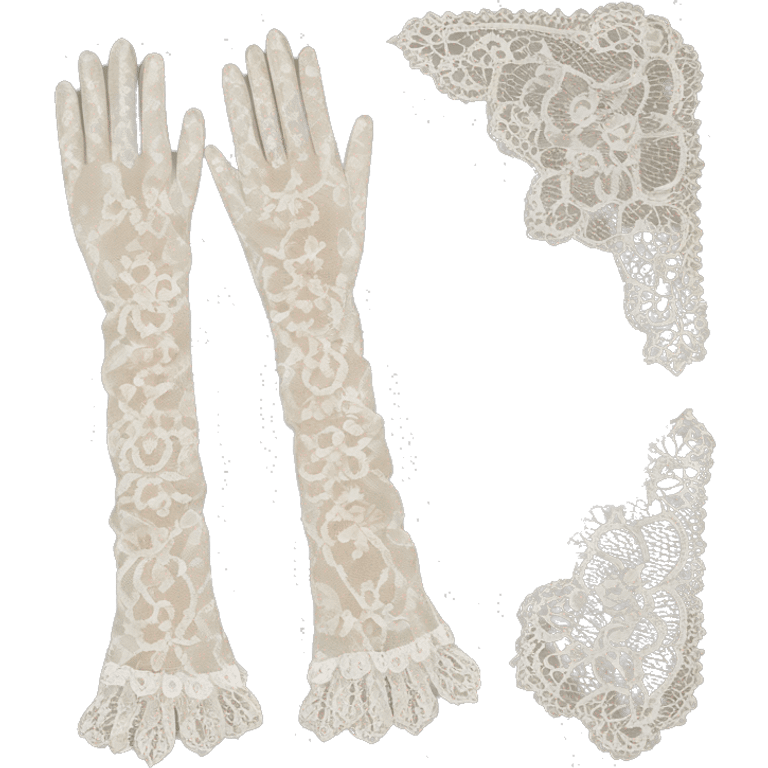 vintage rococo lace gloves  emoji