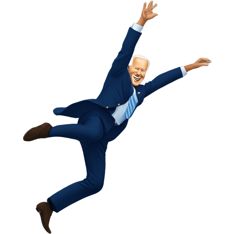 Biden doing a cartwheel  emoji