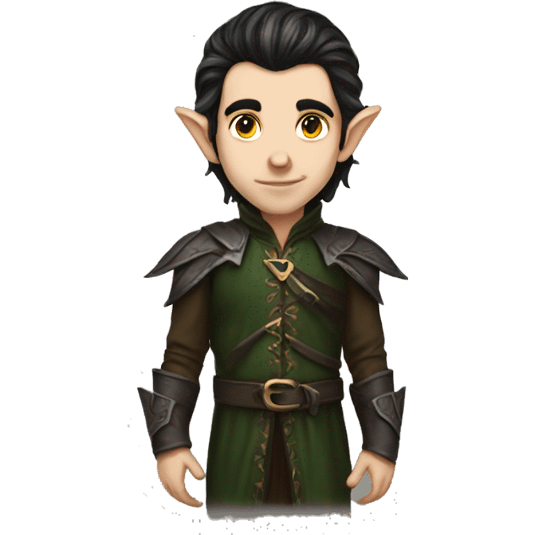 dark hair male elf fantasy emoji