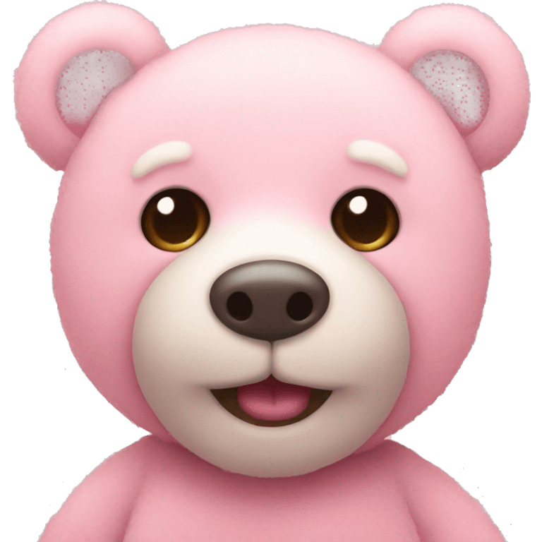 pastel pink teddy bear emoji