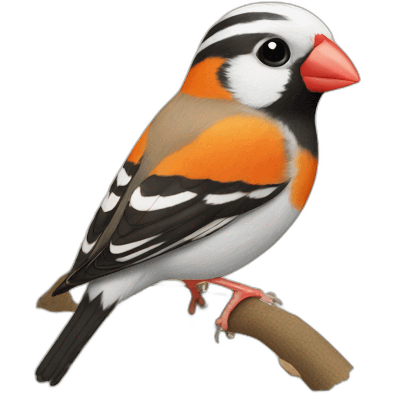 chestnut flanked zebra finch emoji