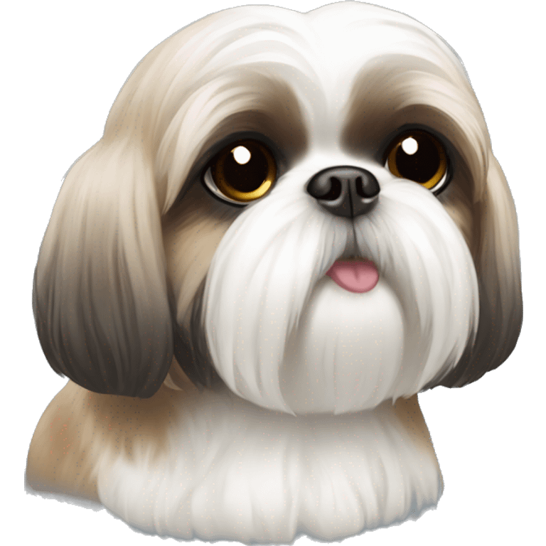 shih tzu side eyeing emoji