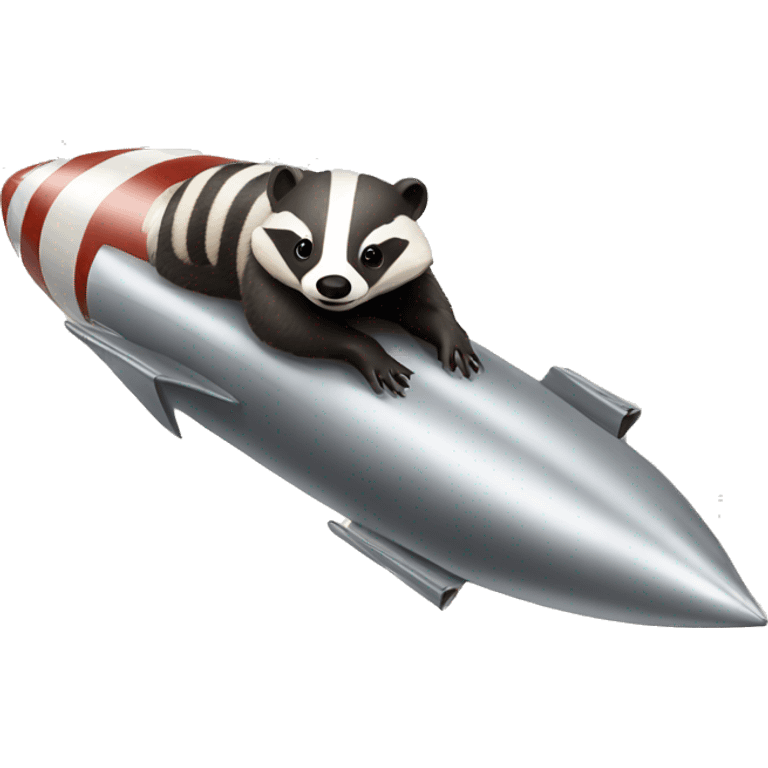 badger on rocket emoji