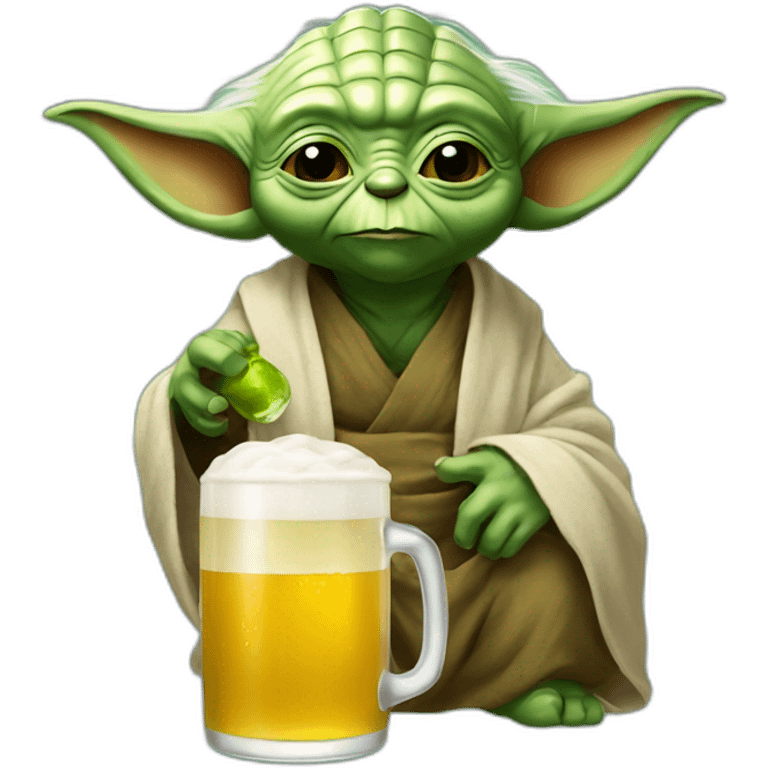 yoda drink a beer emoji