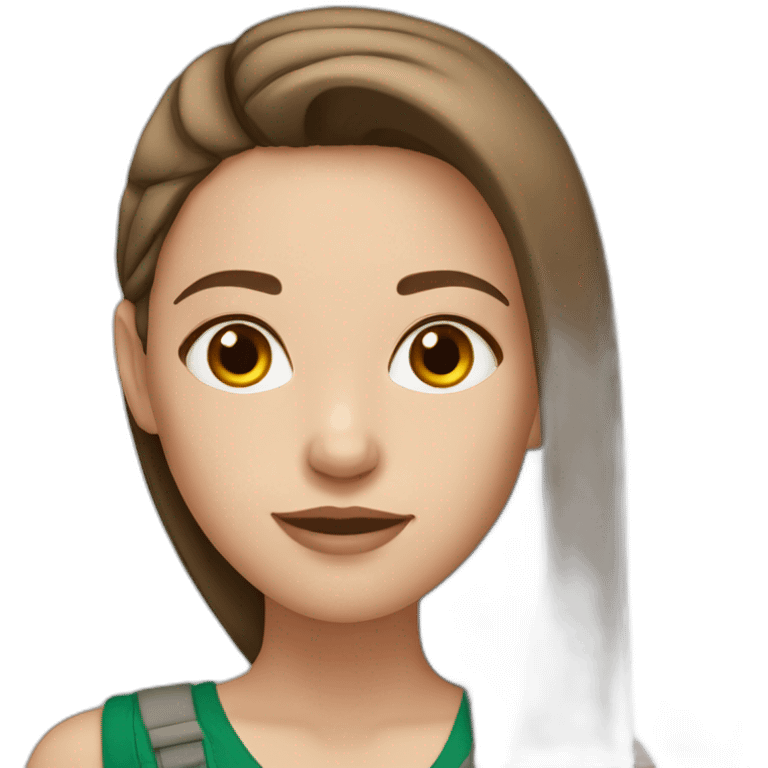 South African white girl with straight brown hair emoji