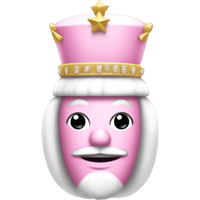 pink and white nutcracker with sparkles emoji