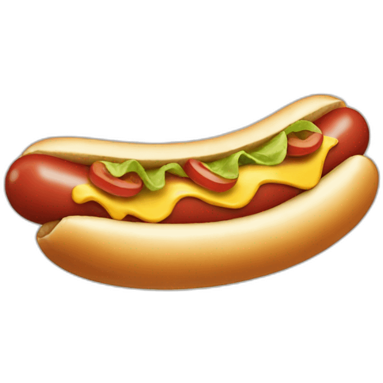 happy hotdog emoji