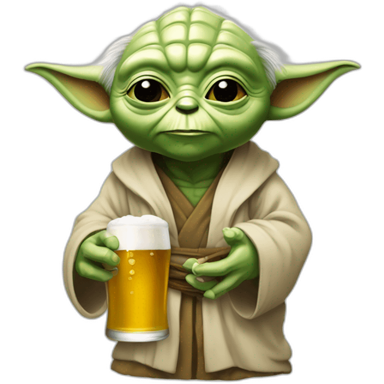 Yoda qui boit une biere emoji