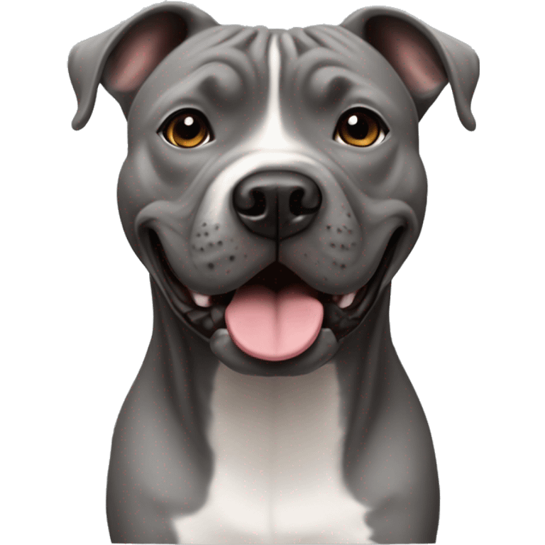 Grey Staffordshire bull terrier emoji