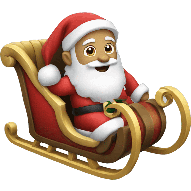 Santa in a sleigh emoji