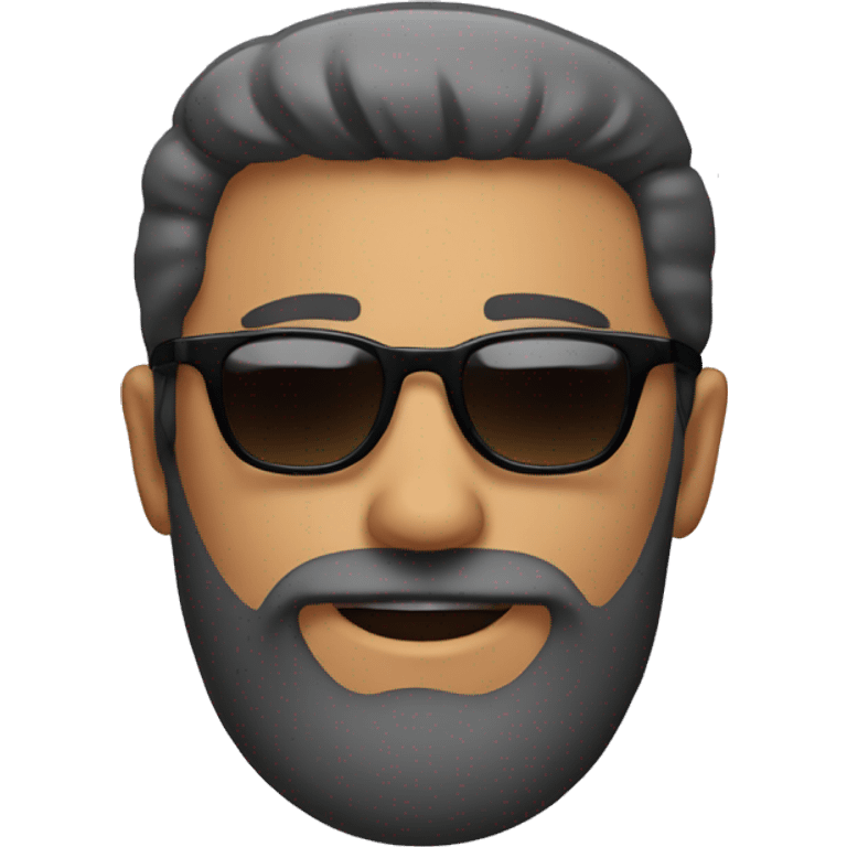 smiling man with round beard and sunglasses emoji