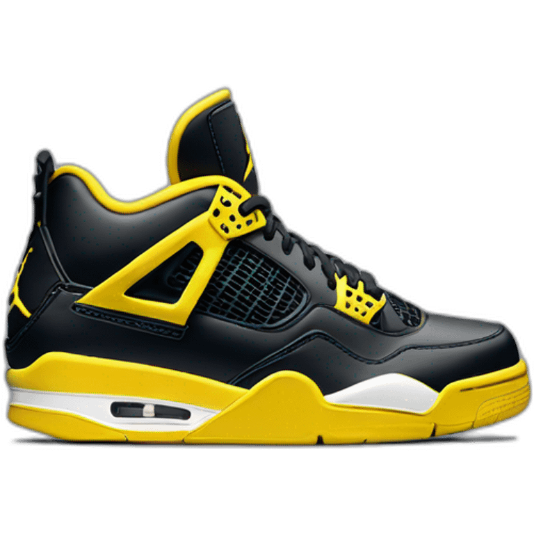 Air Jordan 4 thunder  emoji