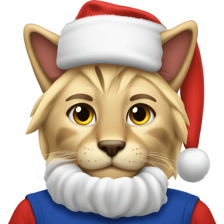 Blond make Arizona wildcat studying  in santa hat emoji